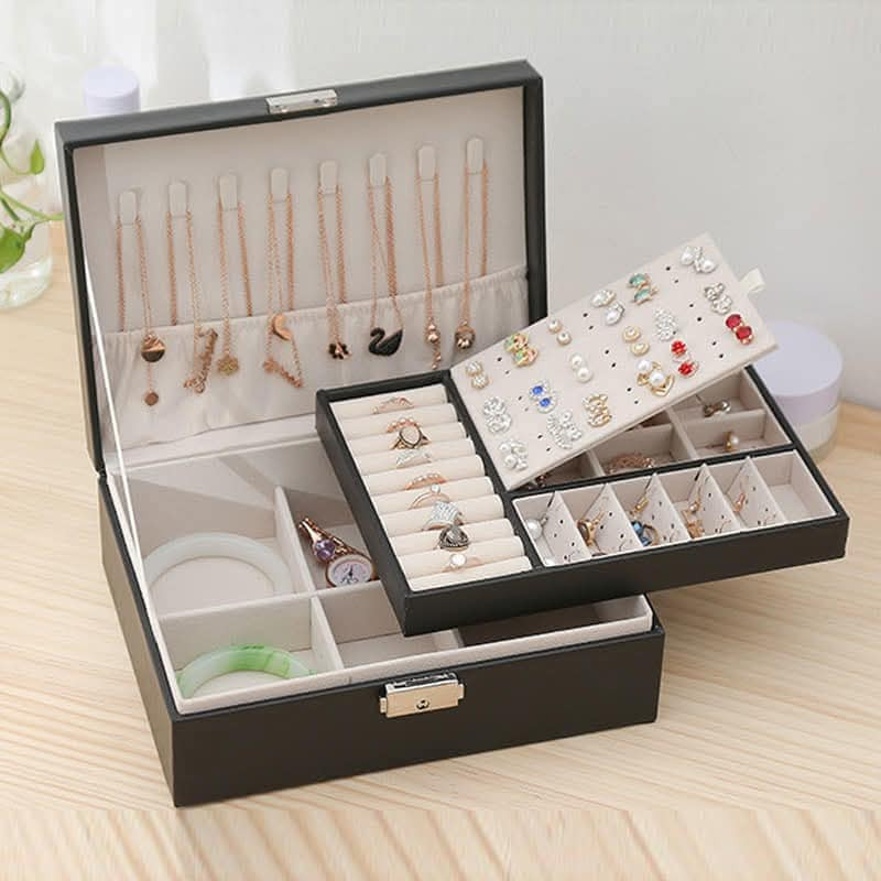 Double Layer Velvet High Quality Jewellery Box