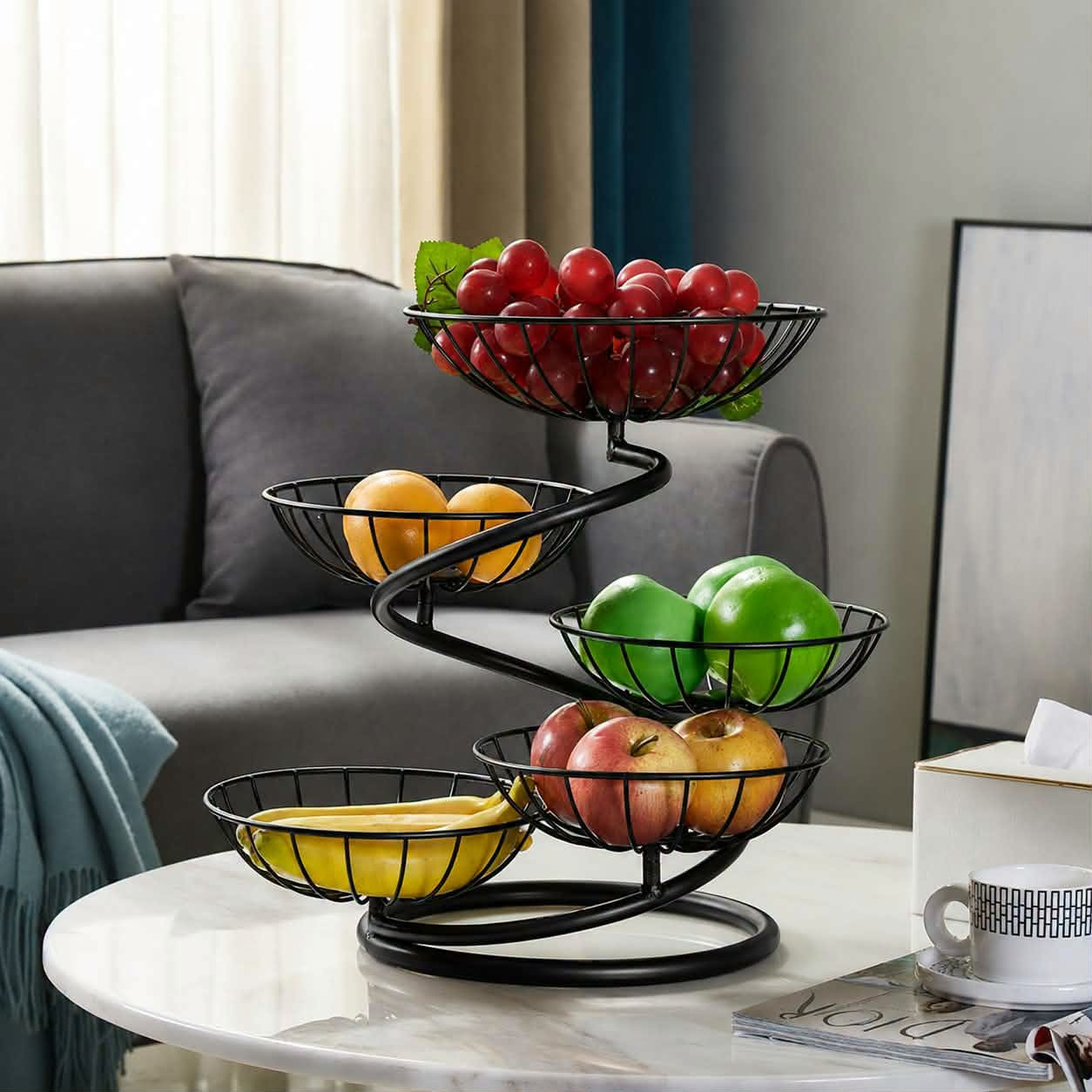 Multi-Tier Black Fruit Basket!