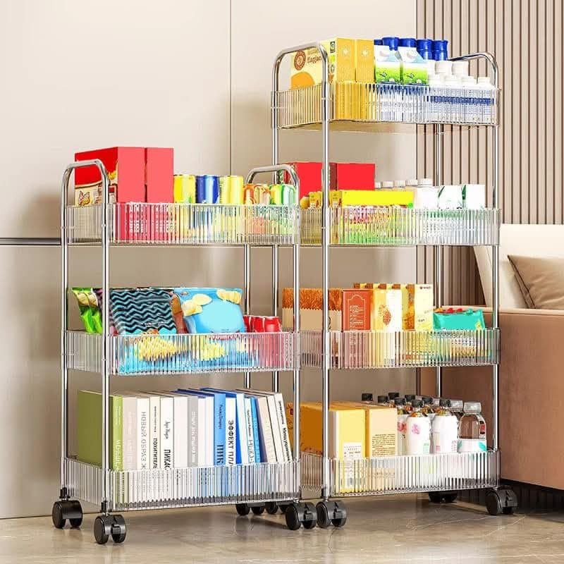 Light Luxury 3 & 4 Layer Transparent Acrylic Trolley Rack