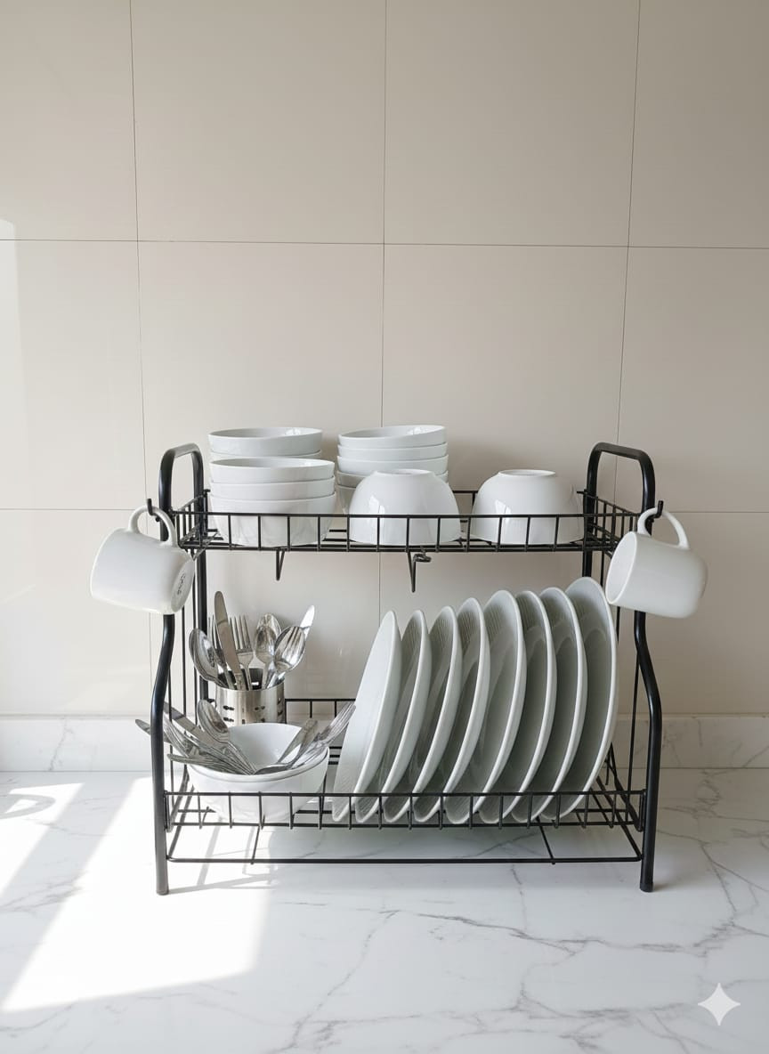 2 Layer Kitchen Dich Rack