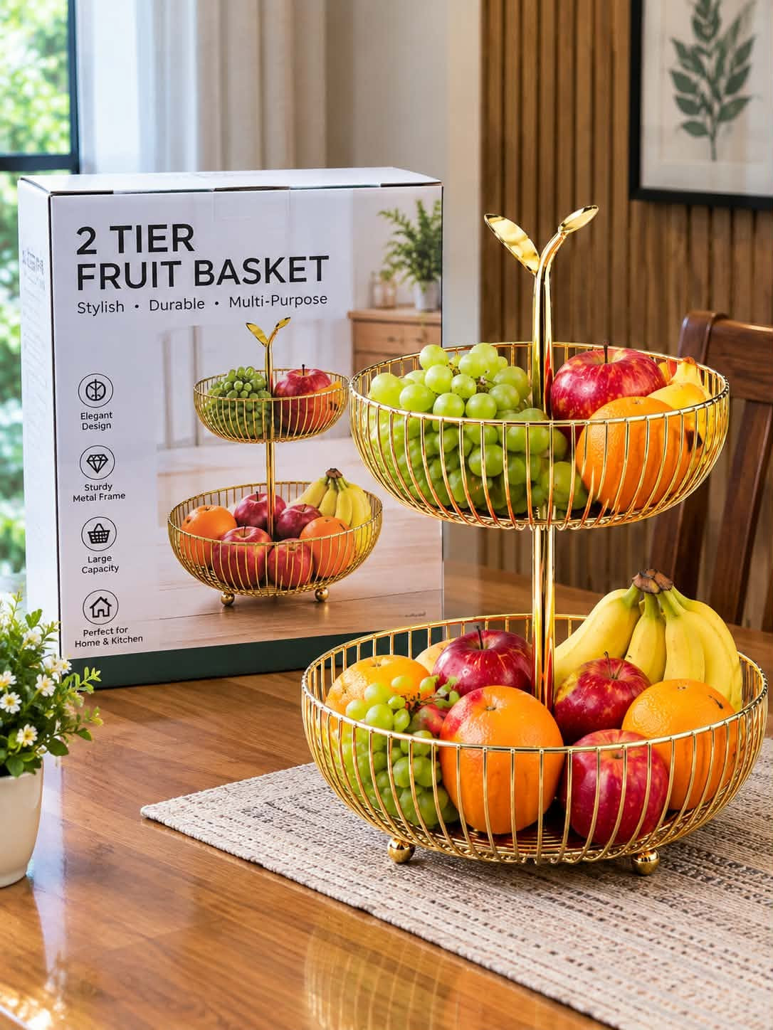 2 Tier Fruit Basket